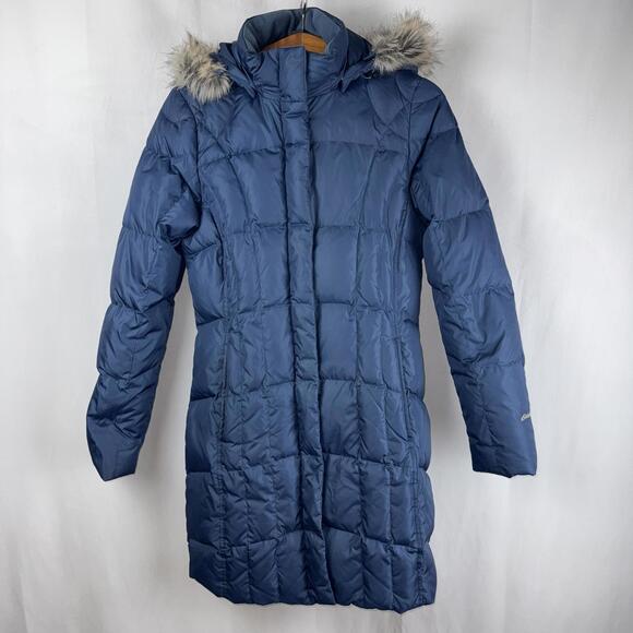 Eddie Bauer Women's 650 FP Faux Fur Lodge Down Coat - Med - Picture 2 of 9